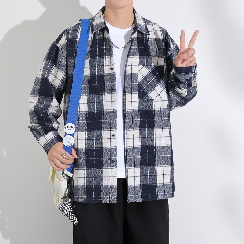 Streetwear Brand Hong Kong - Мужская повседневная рубашка свободного кроя в