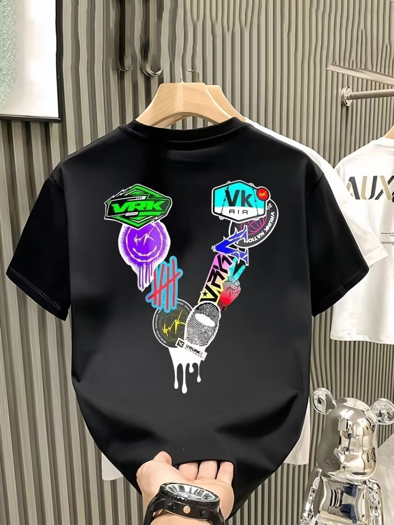 Streetwear Brand Graphic Designer - Футболка с дизайном стикеров в стиле